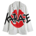 Karate Text Print Women's Cotton Blazer