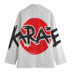 Karate Text Print Women's Cotton Blazer