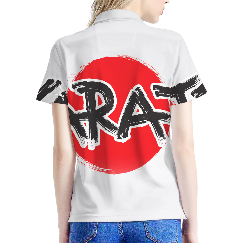 Karate Text Print Women's Polo Shirt
