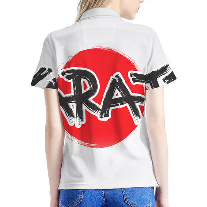 Karate Text Print Women's Polo Shirt
