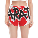 Karate Text Print Women's Split Running Shorts