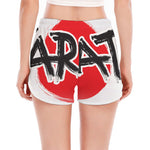 Karate Text Print Women's Split Running Shorts