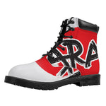 Karate Text Print Work Boots