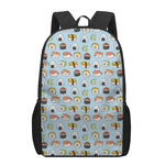 Kawaii Japanese Sushi Pattern Print 17 Inch Backpack