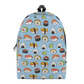 Kawaii Japanese Sushi Pattern Print School Backpack