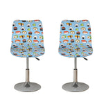 Kawaii Japanese Sushi Pattern Print Bar Stool Covers