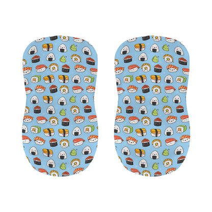 Kawaii Japanese Sushi Pattern Print Bar Stool Covers