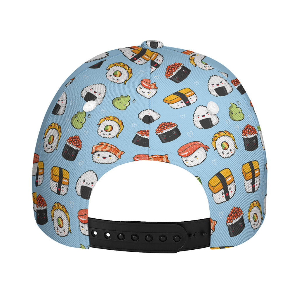 Kawaii Japanese Sushi Pattern Print Baseball Cap