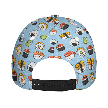 Kawaii Japanese Sushi Pattern Print Baseball Cap