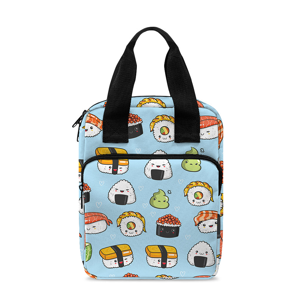 Kawaii Japanese Sushi Pattern Print Bible Tote Bag