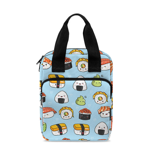 Kawaii Japanese Sushi Pattern Print Bible Tote Bag