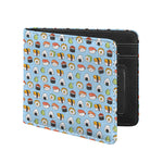 Kawaii Japanese Sushi Pattern Print Bifold Wallet