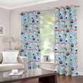 Kawaii Japanese Sushi Pattern Print Dimout Grommet Curtains