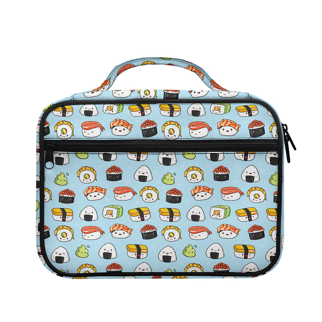 Kawaii Japanese Sushi Pattern Print Briefcase Bible Bag