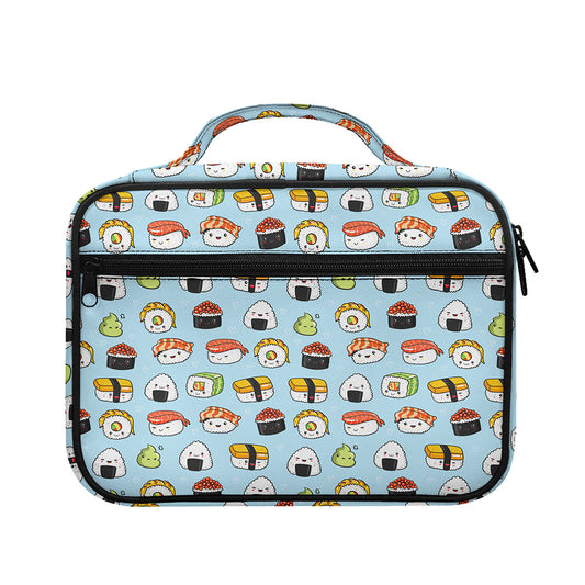 Kawaii Japanese Sushi Pattern Print Briefcase Bible Bag