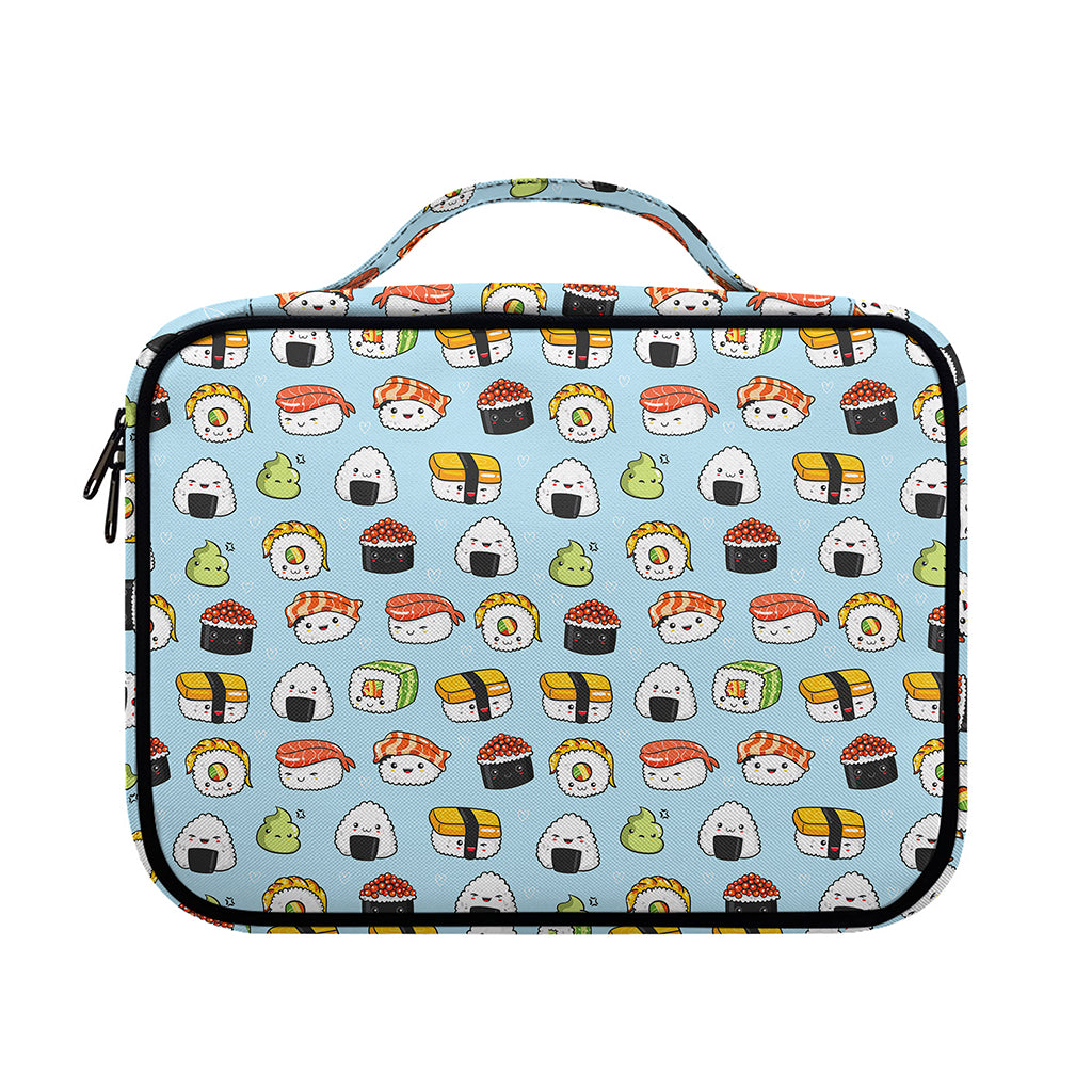 Kawaii Japanese Sushi Pattern Print Briefcase Bible Bag