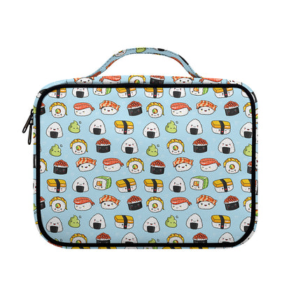 Kawaii Japanese Sushi Pattern Print Briefcase Bible Bag