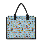 Kawaii Japanese Sushi Pattern Print Canvas Tote Bag