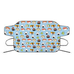 Kawaii Japanese Sushi Pattern Print Car Windshield Snow Cover