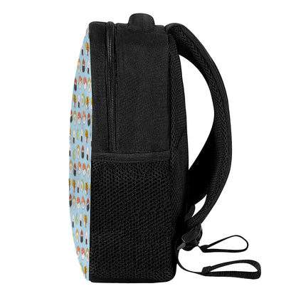 Kawaii Japanese Sushi Pattern Print Casual Backpack