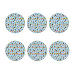 Kawaii Japanese Sushi Pattern Print Coaster Set