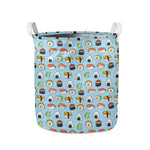 Kawaii Japanese Sushi Pattern Print Collapsible Laundry Basket