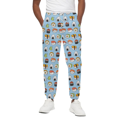 Kawaii Japanese Sushi Pattern Print Cotton Pants