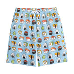 Kawaii Japanese Sushi Pattern Print Cotton Shorts