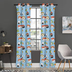 Kawaii Japanese Sushi Pattern Print Curtain