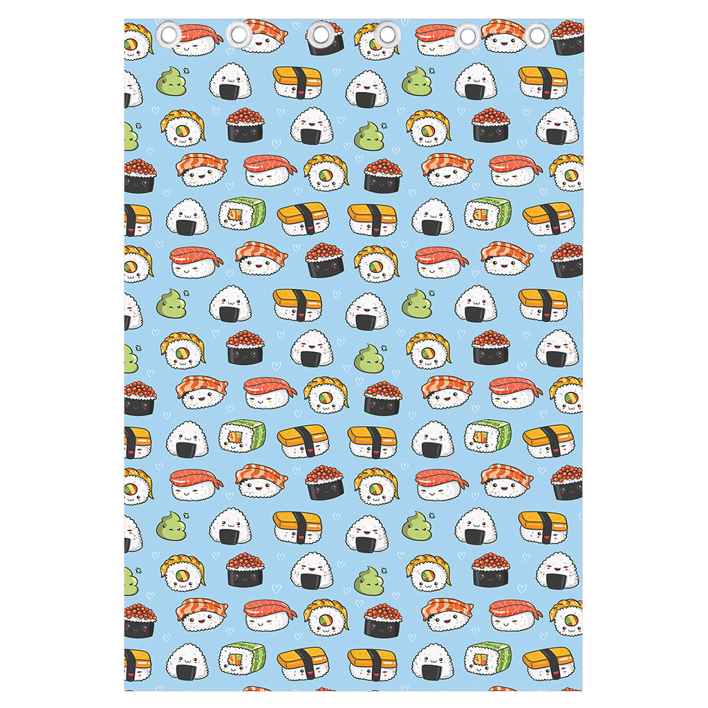 Kawaii Japanese Sushi Pattern Print Curtain