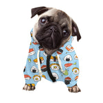 Kawaii Japanese Sushi Pattern Print Dog Zip Up Hoodie