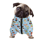 Kawaii Japanese Sushi Pattern Print Dog Zip Up Jacket