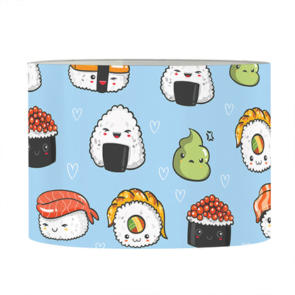 Kawaii Japanese Sushi Pattern Print Drum Lamp Shade