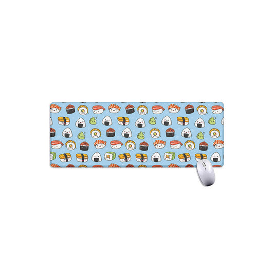 Kawaii Japanese Sushi Pattern Print Extended Mouse Pad