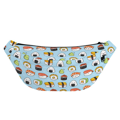 Kawaii Japanese Sushi Pattern Print Fanny Pack