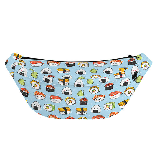 Kawaii Japanese Sushi Pattern Print Fanny Pack