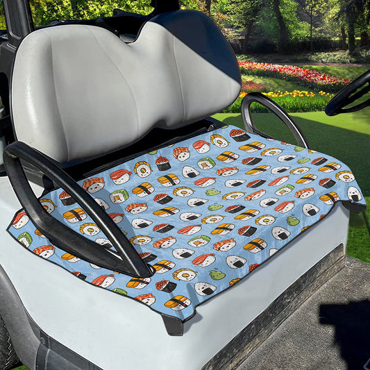 Kawaii Japanese Sushi Pattern Print Golf Cart Seat Cover