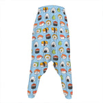 Kawaii Japanese Sushi Pattern Print Hammer Pants