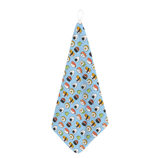 Kawaii Japanese Sushi Pattern Print Hand Towel