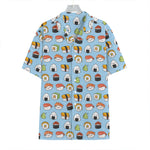 Kawaii Japanese Sushi Pattern Print Hawaiian Shirt