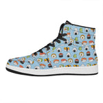 Kawaii Japanese Sushi Pattern Print High Top Leather Sneakers