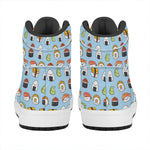 Kawaii Japanese Sushi Pattern Print High Top Leather Sneakers