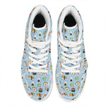 Kawaii Japanese Sushi Pattern Print High Top Leather Sneakers