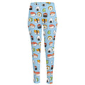 Kawaii Japanese Sushi Pattern Print High-Waisted Pocket Leggings