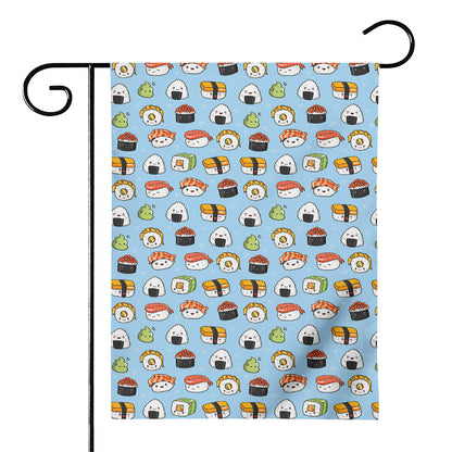 Kawaii Japanese Sushi Pattern Print House Flag