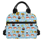Kawaii Japanese Sushi Pattern Print Insulated Lunch Bag