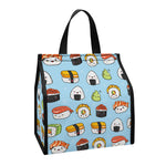 Kawaii Japanese Sushi Pattern Print Insulated Lunch Tote