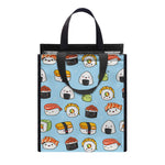 Kawaii Japanese Sushi Pattern Print Insulated Lunch Tote