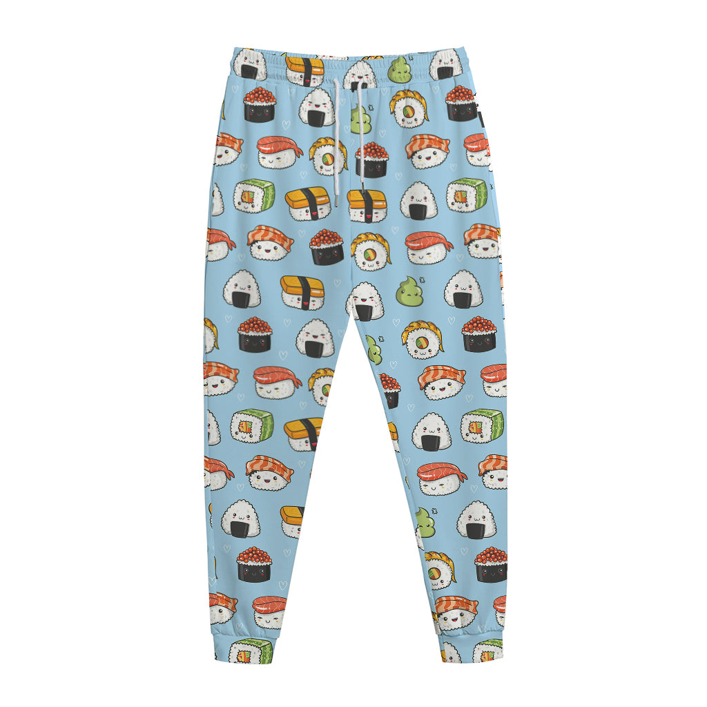 Kawaii Japanese Sushi Pattern Print Jogger Pants