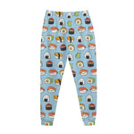 Kawaii Japanese Sushi Pattern Print Jogger Pants